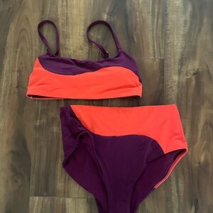 Athleta Purple and Orange Bikini